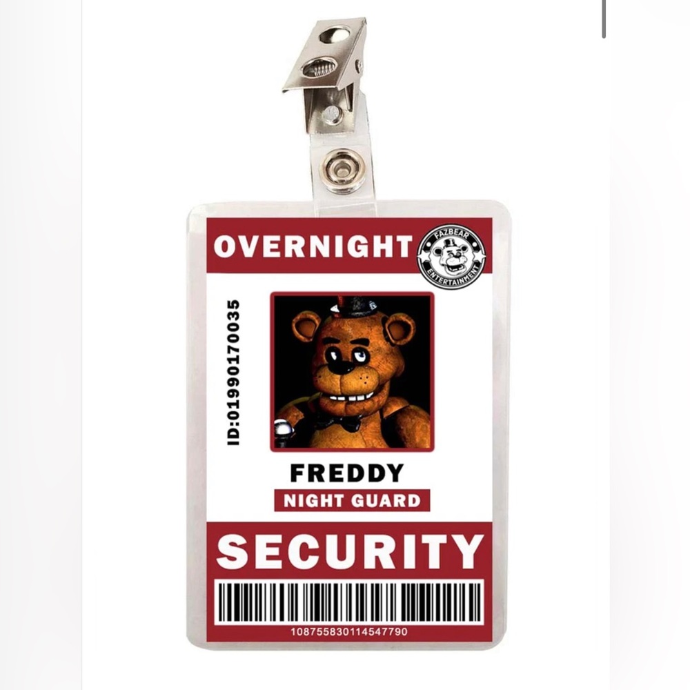 FNAF Five Nights at Freddy's Security ID Badge